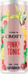Croft Pink Port & Tonic 5.5% ABV 250ml Can