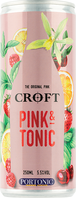Croft Pink Port & Tonic 5.5% ABV 250ml Can