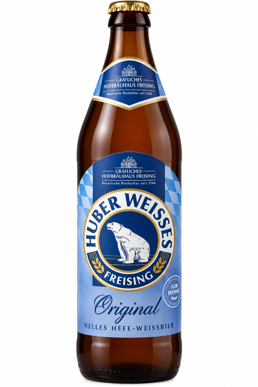 Huber Weisses Original Helles Hefe-Weissbier 500ml bottle