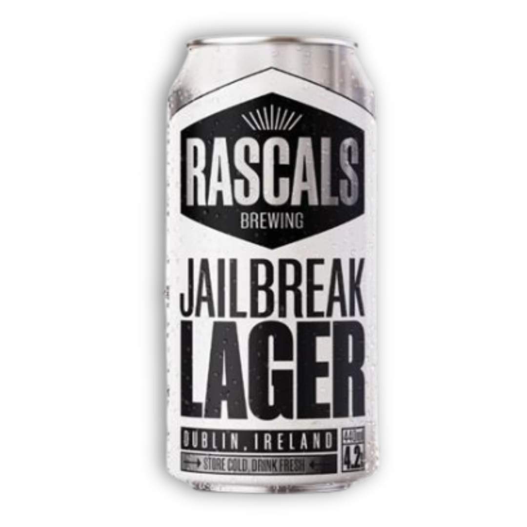 Rascals Brewing- Jailbreak Lager 4.2% ABV 440ml Can