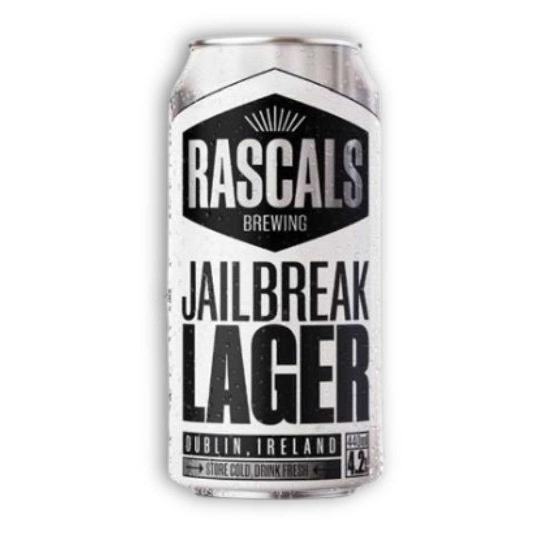 Rascals Brewing- Jailbreak Lager 4.2% ABV 440ml Can - Martins Off Licence