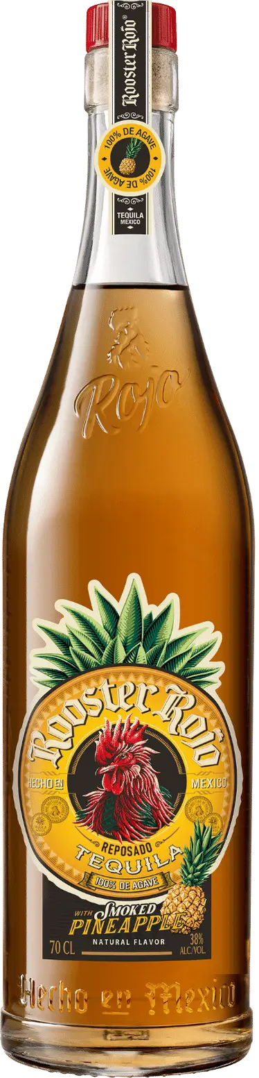 Rooster Rojo Reposado Smoked Pineapple Tequila 38% ABV 700ml Bottle