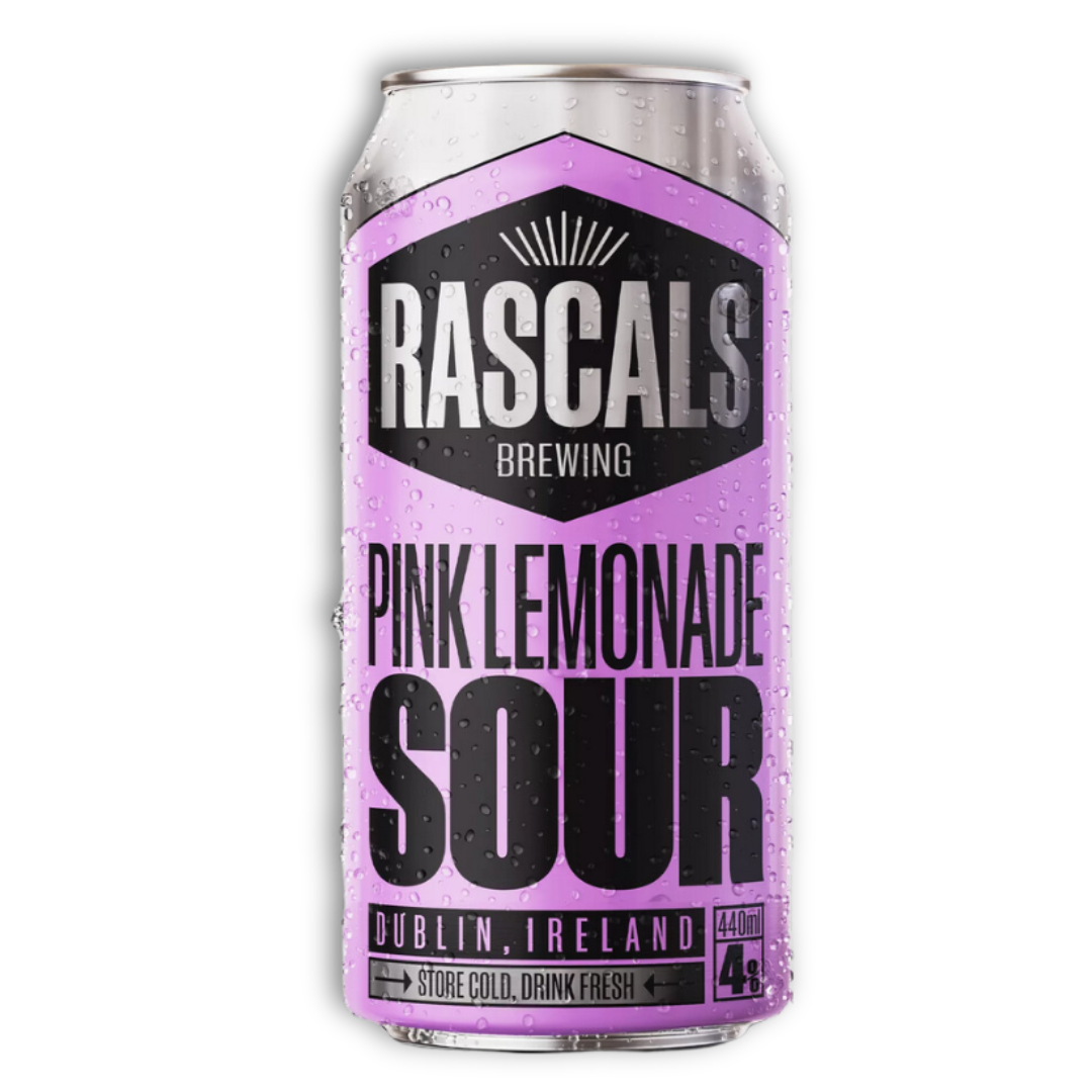 Rascals Brewing- Pink Lemonade Sour 4% ABV 440ml Can - Martins Off Licence