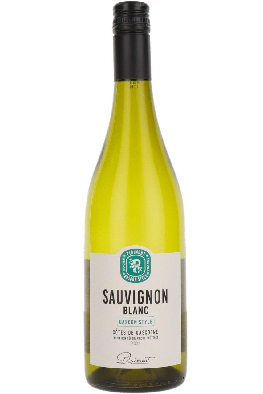 Plaimont Sauvignon Blanc Gascon Style bottle on white background