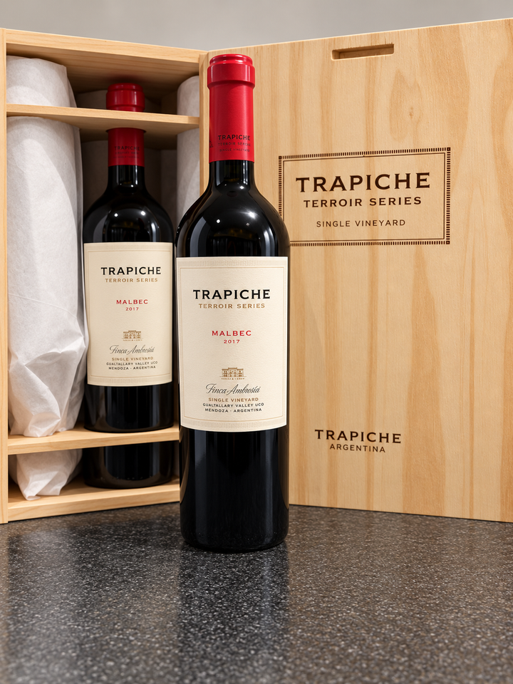 Trapiche Terroir Series Finca Ambrosia Malbec 2017 – 6 Bottle Wooden Case