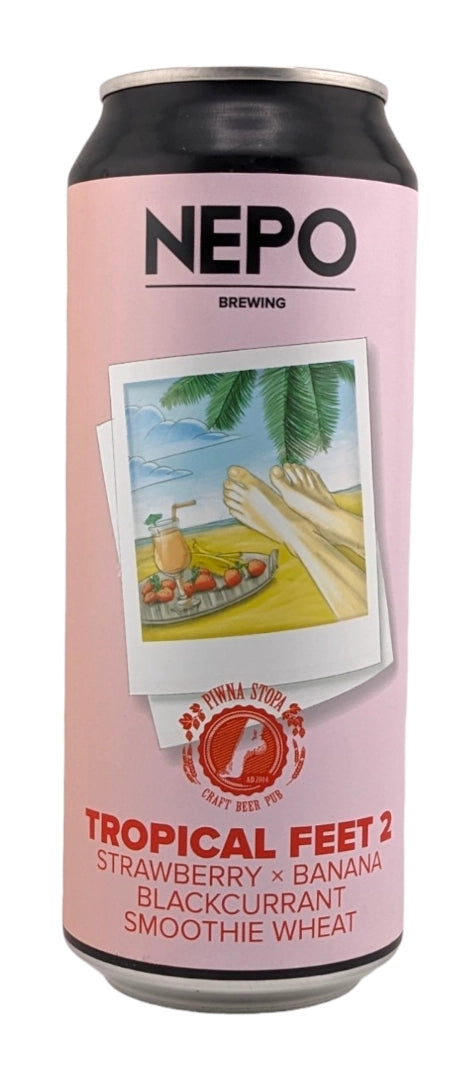 Nepomucen Brewing - Tropical Feet 2 Strawberry Smoothie 4.7% ABV 500ml Can