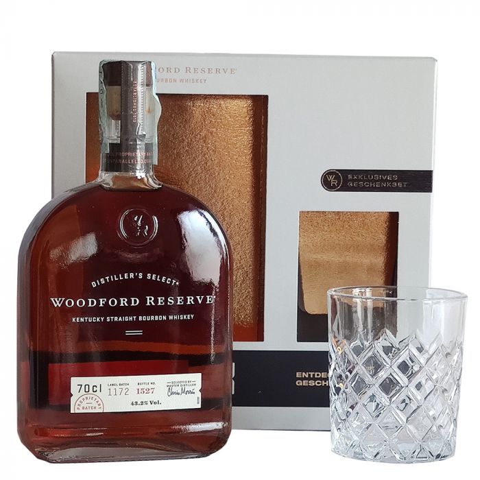 Woodford Reserve Kentucky Straight Bourbon Whiskey 700 ml Limited Edition Glass Pack , 43.2% ABV