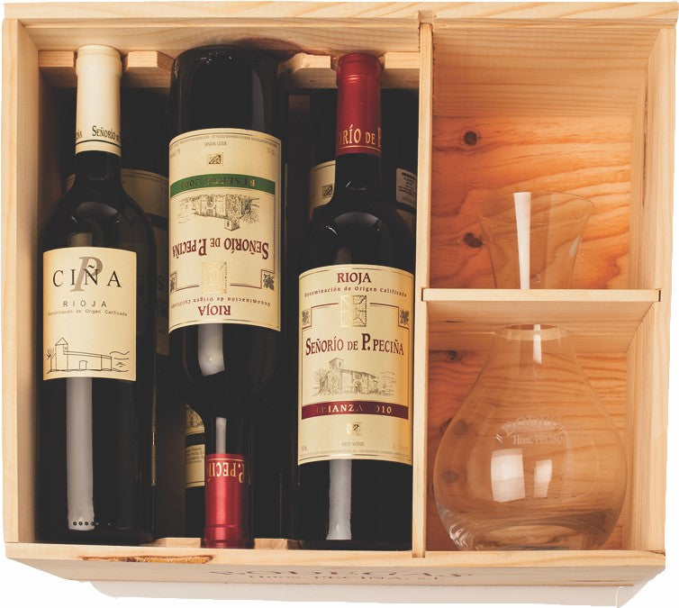 Bodegas Peciña - Crianza and Reserve Gift Pack in Wooden Box