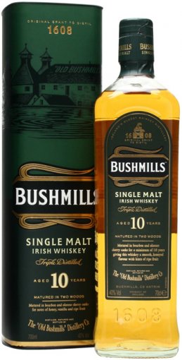 Bushmills 10 Year Old Single Malt Irish Whiskey 700ml