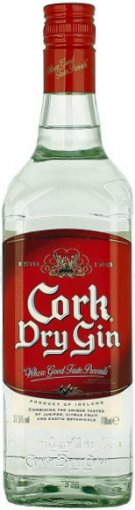 cork dry gin 700ml, 37.5% ABV