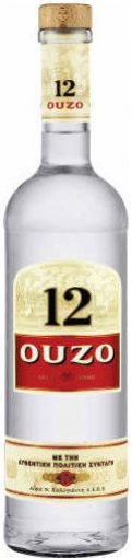 Ouzo 12 Liqueur 700ml, 38% ABV