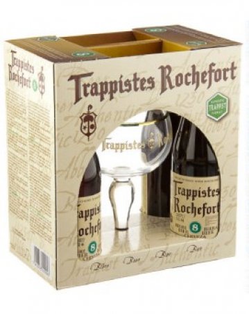 rochefort trappistes gift pack (4 x 330ml + 1 glass)