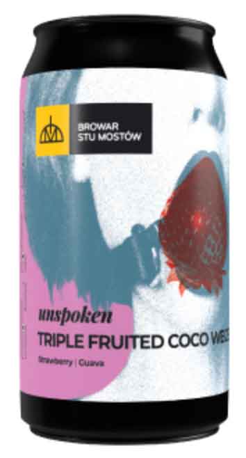 Brower Stu Mostow - Unspoken Triple Fruited Coco Weizen Strawberry Guava 4.4% ABV 440ml Can