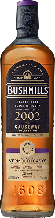 Bushmills - Causeway Series Vermouth Cask Limited Edition Single Malt Irish Whiskey 2002 700 ml, 48.2% ABV