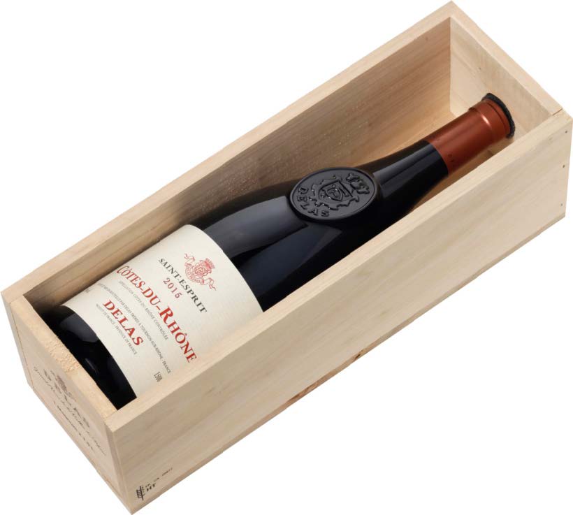 Delas Saint-Esprit - Côtes du Rhône 2015 Magnum in Wooden Box