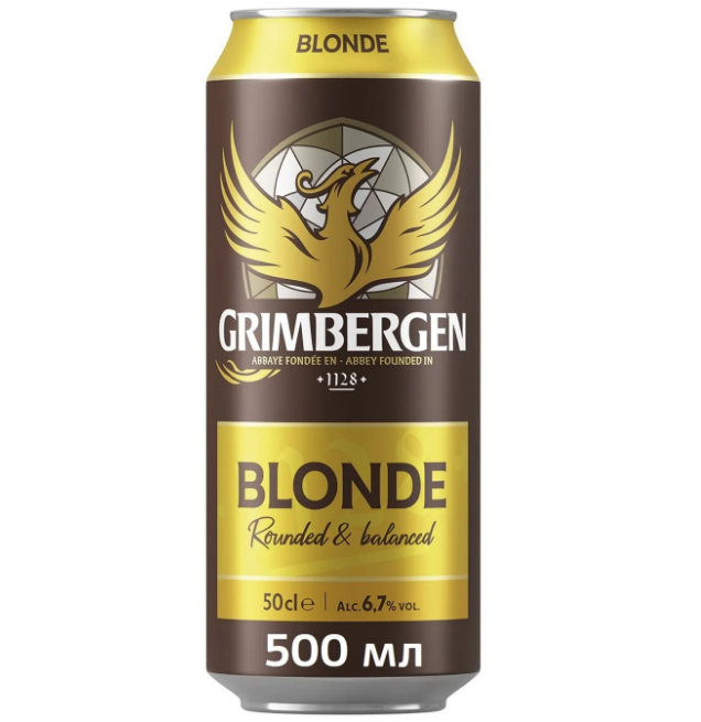 Grimbergen- Blonde Ale 6.7% ABV 500ml Can - Martins Off Licence