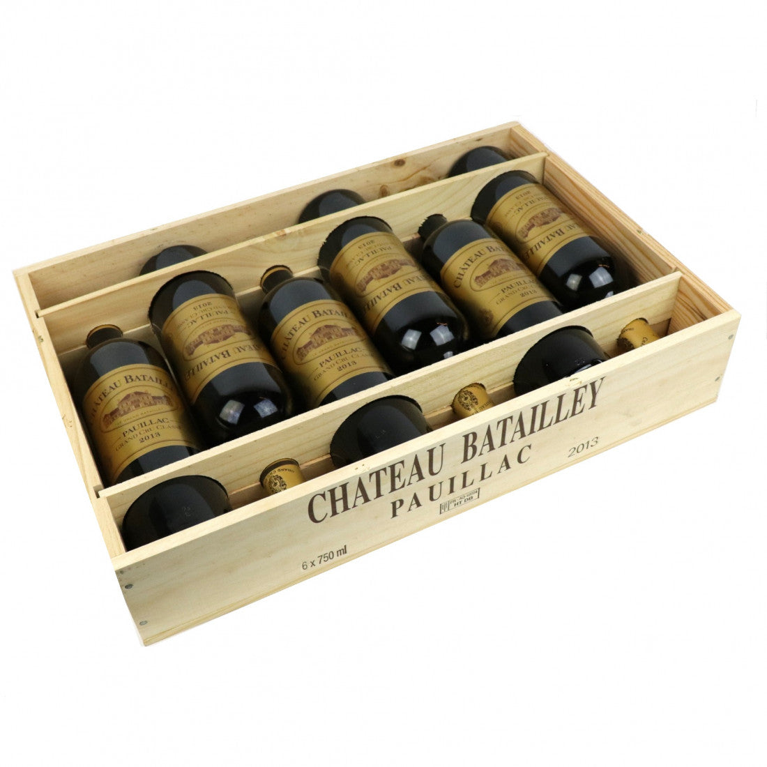 Château Batailley Bordeaux 6 Bottle Wooden Case 2019