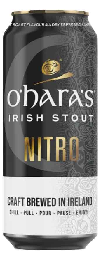 Irish Craft Beer O'Hara's - Nitro Irish Stout 4.3& ABV 440ml Can