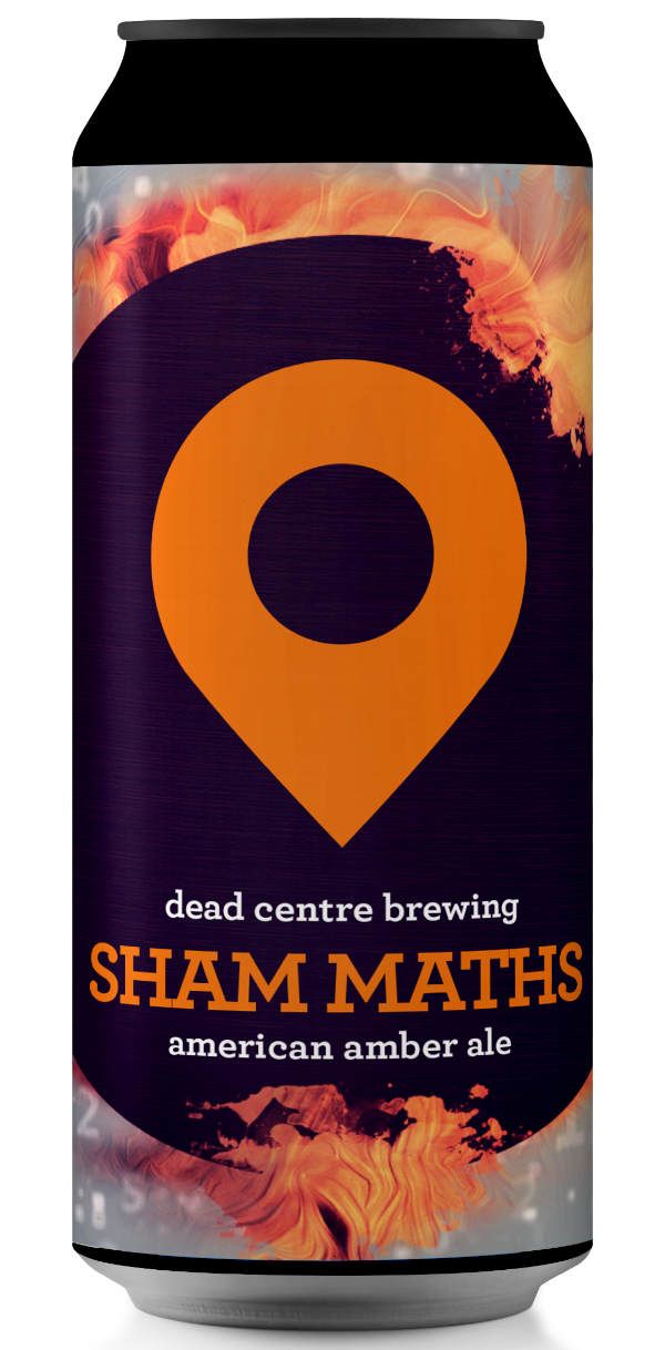 Dead centre - Sham Maths American Amber Ale 6.2% ABV 440ml Can