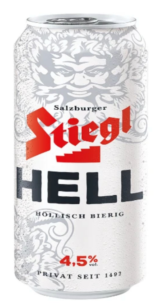 Stiegl - Hell Helles Lager 4.5% ABV 500ml Can - Martins Off Licence