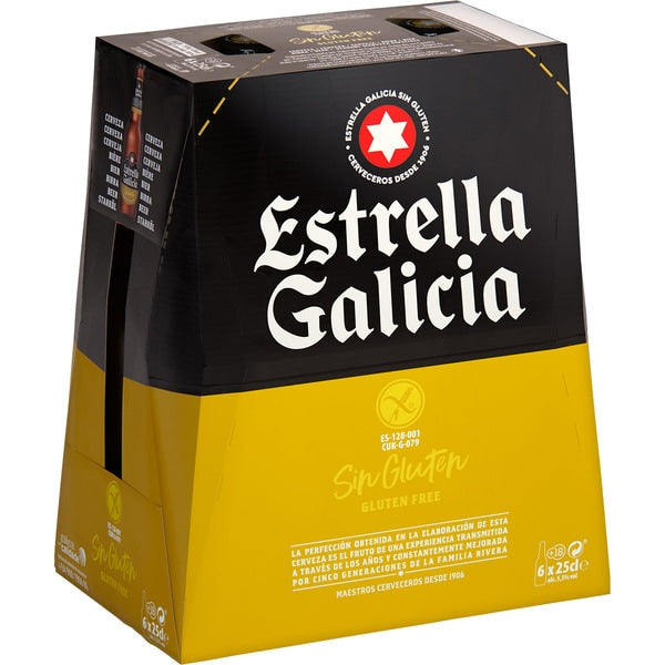 Estrella Galicia Cerveza Especial Gluten Free 6 Pack 25cl