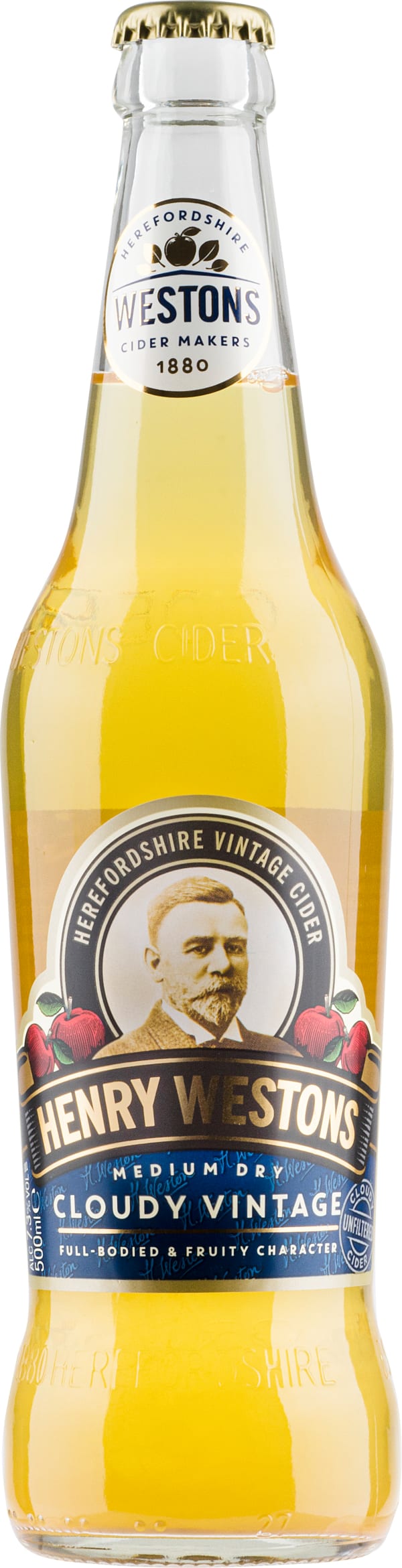 Henry Westons- Cloudy Vintage Cider 7.3% ABV 500ml Bottle