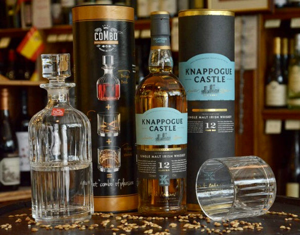 Martins Off Licence Irish Whiskey Gift Set - Knappogue Castle 12 Year Old Single Malt Irish Whiskey
