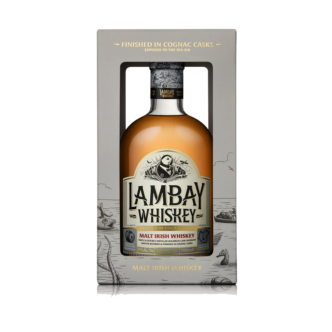 Lambay Whiskey- Malt Irish Whiskey 43% ABV 700ml Bottle