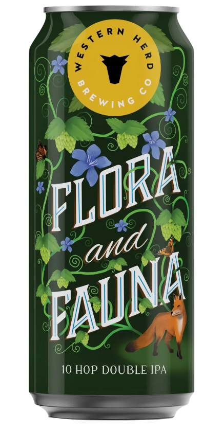 Western Herd Brewing- Flora and Fauna Double IPA 9.45% ABV 440ml Can