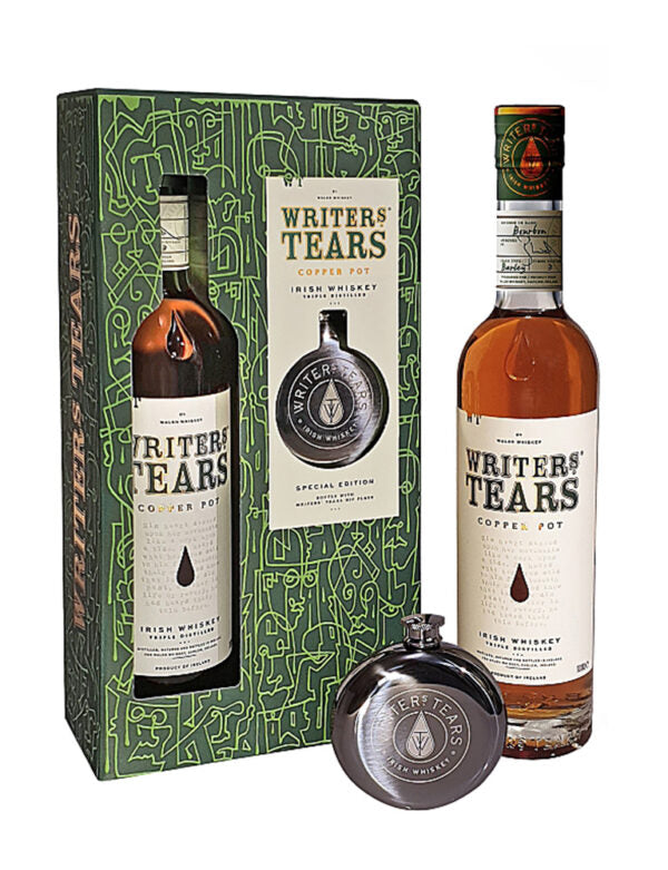Writers Tears Copper Pot Gift Pack with Hip Flask